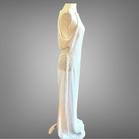 Sachin & Babi Morgan Halter Cut-Out Sequin Slim Maxi Dress - Picture 10 of 16